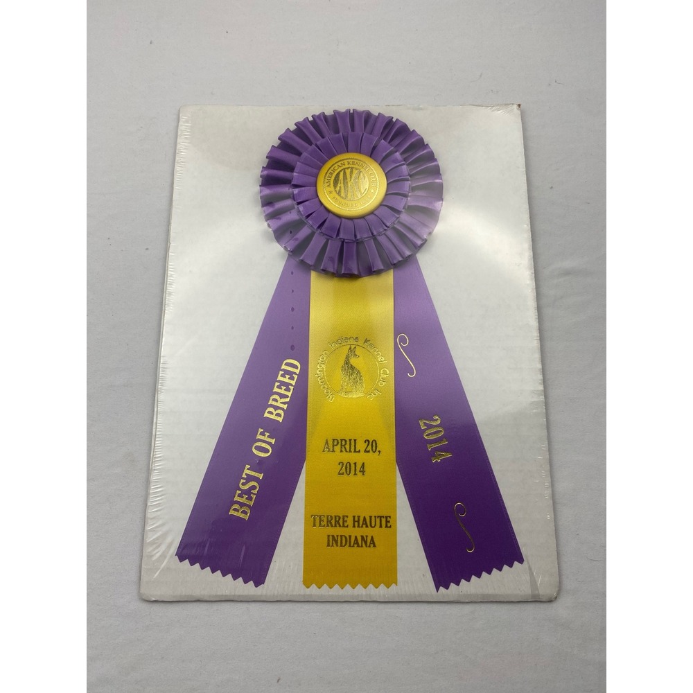 AKC Best of Breed Ribbon 2014 Bloomington Indiana Kennel Club‎ Dog Show